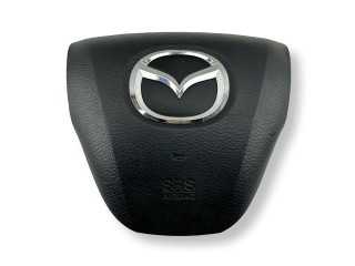 подушка безопасности водителя Mazda 3 BL 2009, 1.6 л., i, Z6, бензин, 5МКПП, crystal white / 34k, хетчбэк 5 дв., передний привод, правый руль, BBP3-57-K00D-02