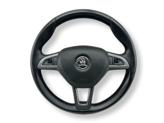 руль Skoda Rapid 1 поколение 2014, 1.6 л., TDi, CAYB, дизель, 5МКПП, flash red, хетчбэк 5 дв., передний привод, правый руль, 5L0419091G, 5JA880201D