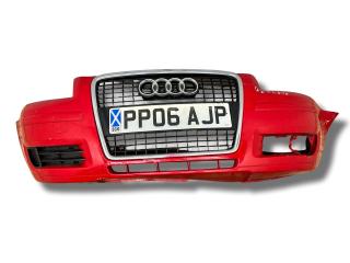 бампер передний Audi A3 8P [рестайлинг] 2006, 1.6 л., i, BSE, бензин, 5МКПП, brillantrot, хетчбэк 5 дв., передний привод, правый руль, 8P4807105