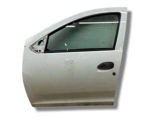 дверь передняя левая Dacia Sandero 2 поколение 2014, 1.2 л., i, D4F 732, бензин, 5МКПП, glacier white, хетчбэк 5 дв., передний привод, правый руль, 801014381R