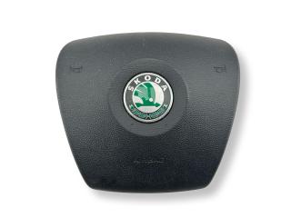 подушка безопасности водителя Skoda Fabia 2 поколение (5J) 5J 2008, 1.4 л., TDi PD, BNM, дизель, 5МКПП, satin, хетчбэк 5 дв., передний привод, правый руль, 5J0880201D