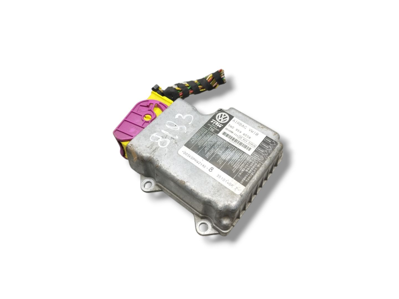 блок AirBag Volkswagen Passat CC 1 поколение 2010, 2.0 л., TDi, CBBB, дизель, робот, deepblack / lc9x, седан, передний привод, правый руль, 5N0959655R - фото №1