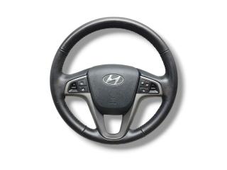 руль Hyundai i20 1 поколение [рестайлинг] PB 2012, 1.1 л., CRDi, дизель, 6МКПП, black diamond / fr, хетчбэк 5 дв., передний привод, правый руль, 569001J500RY, 561111J800RY