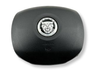 подушка безопасности водителя Jaguar X-Type 1 поколение [рестайлинг] X400 2009, 2.2 л., D, QJBA, дизель, 6МКПП, glacier blue, седан, передний привод, правый руль, 9X43043B13AB
