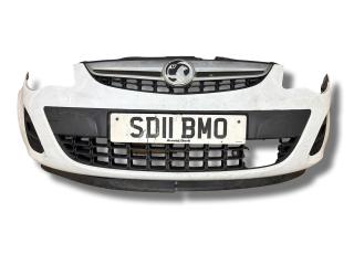 бампер передний Opel Corsa D [рестайлинг] 2011, 1.3 л., CDTi, A 13 DTC, дизель, 5МКПП, casablancaweiss / 10u, хетчбэк 3 дв., передний привод, правый руль, 95508031, 13285996