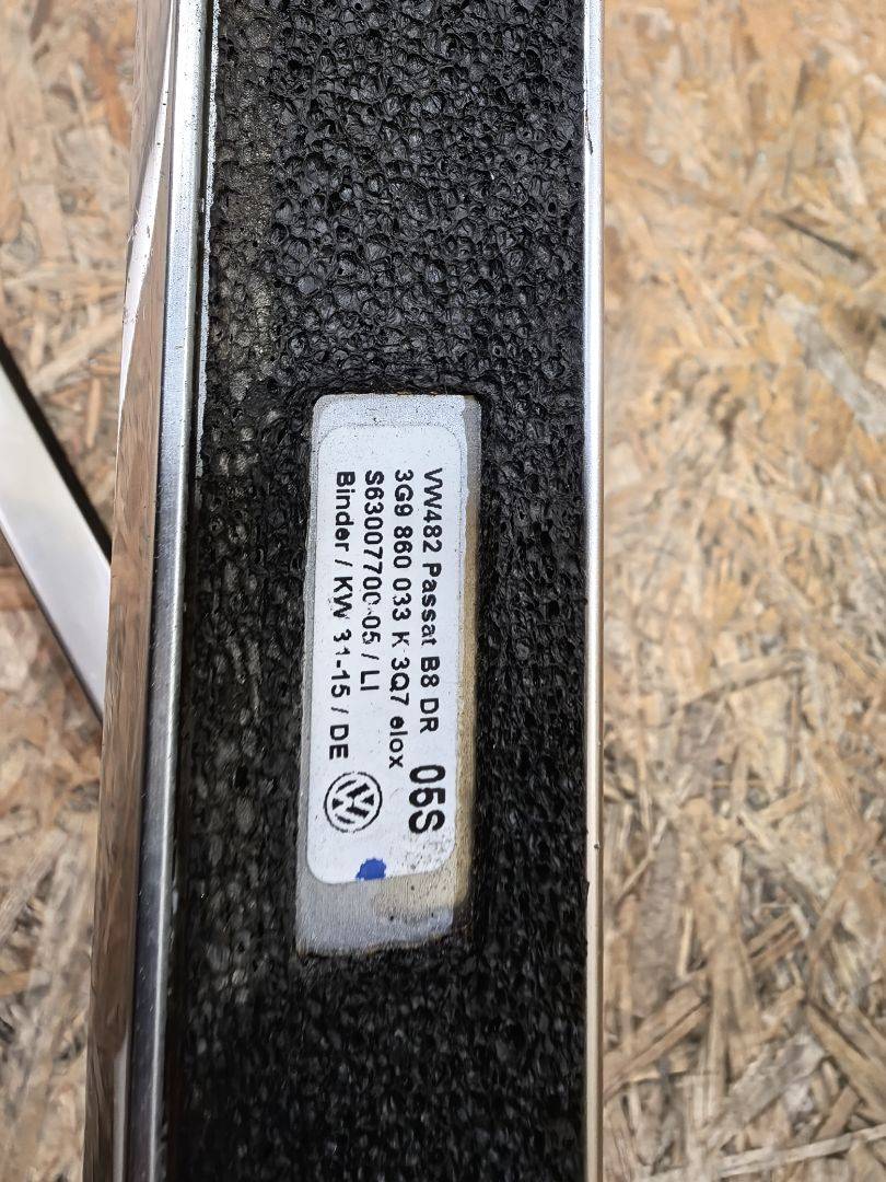 дуги на крышу (рейлинги) Volkswagen Passat B8 2016, 2.0 л., дизель, 3G9860034K, 3G9860033K - фото №14