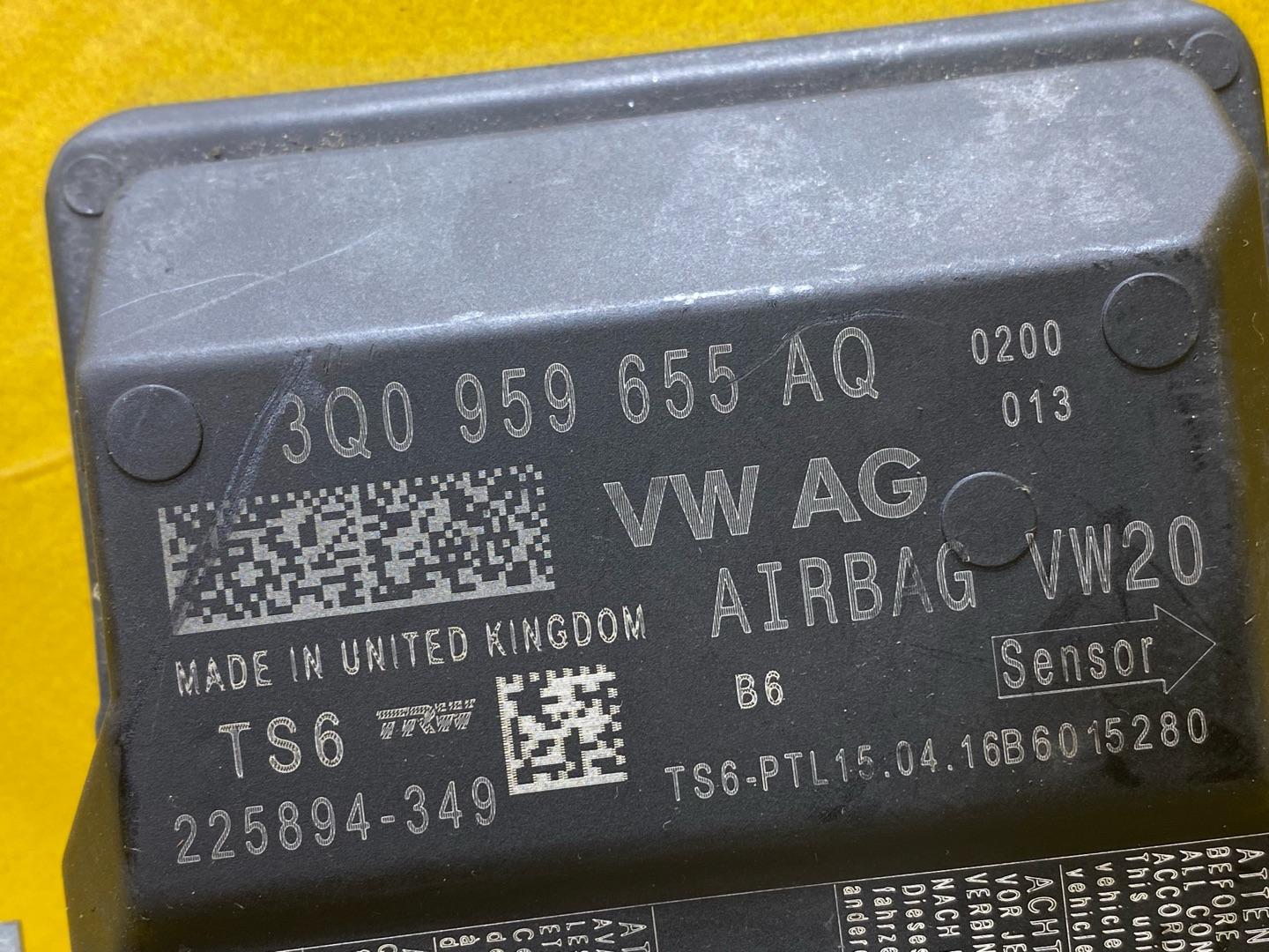 блок AirBag Skoda Octavia 3 поколение (A7) 2016, 1.8 л., бензин, 3Q0959655AQ - фото №5