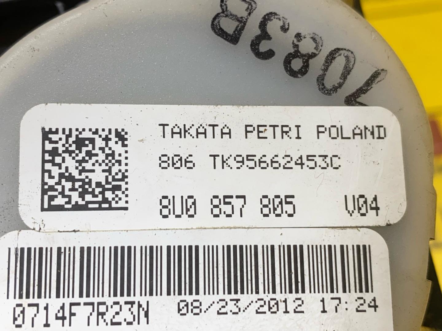 ремень безопасности Audi Q3 8U 2012, 2.0 л., бензин, 8U0857805 - фото №9
