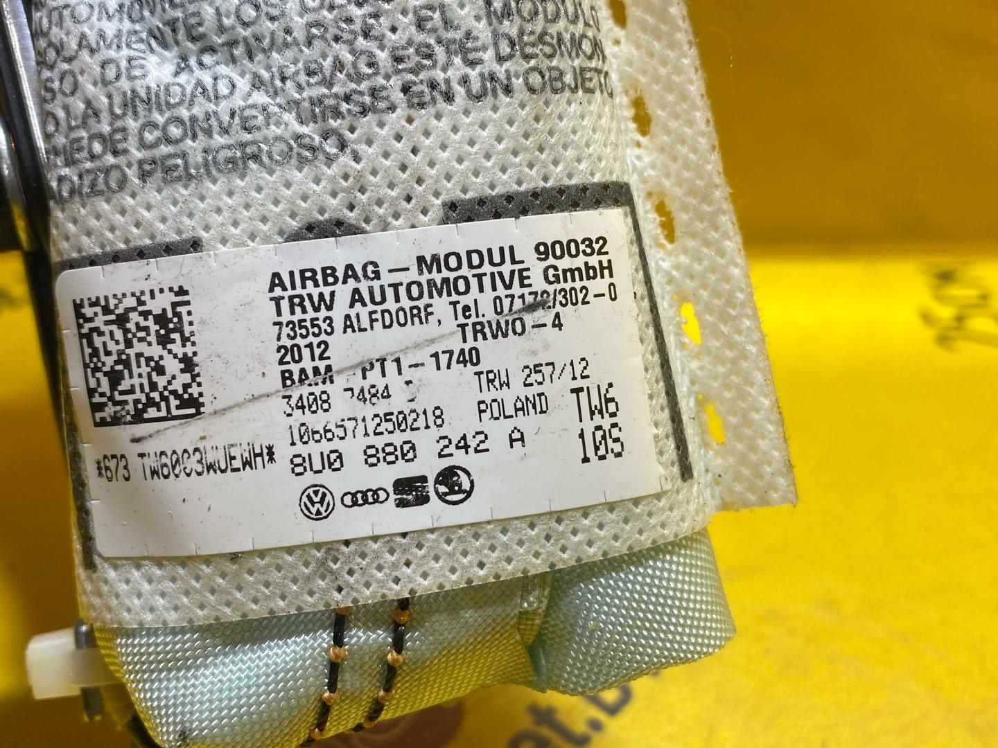 подушка безопасности сиденья Audi Q3 8U 2012, 2.0 л., бензин, 8U0880242A - фото №7