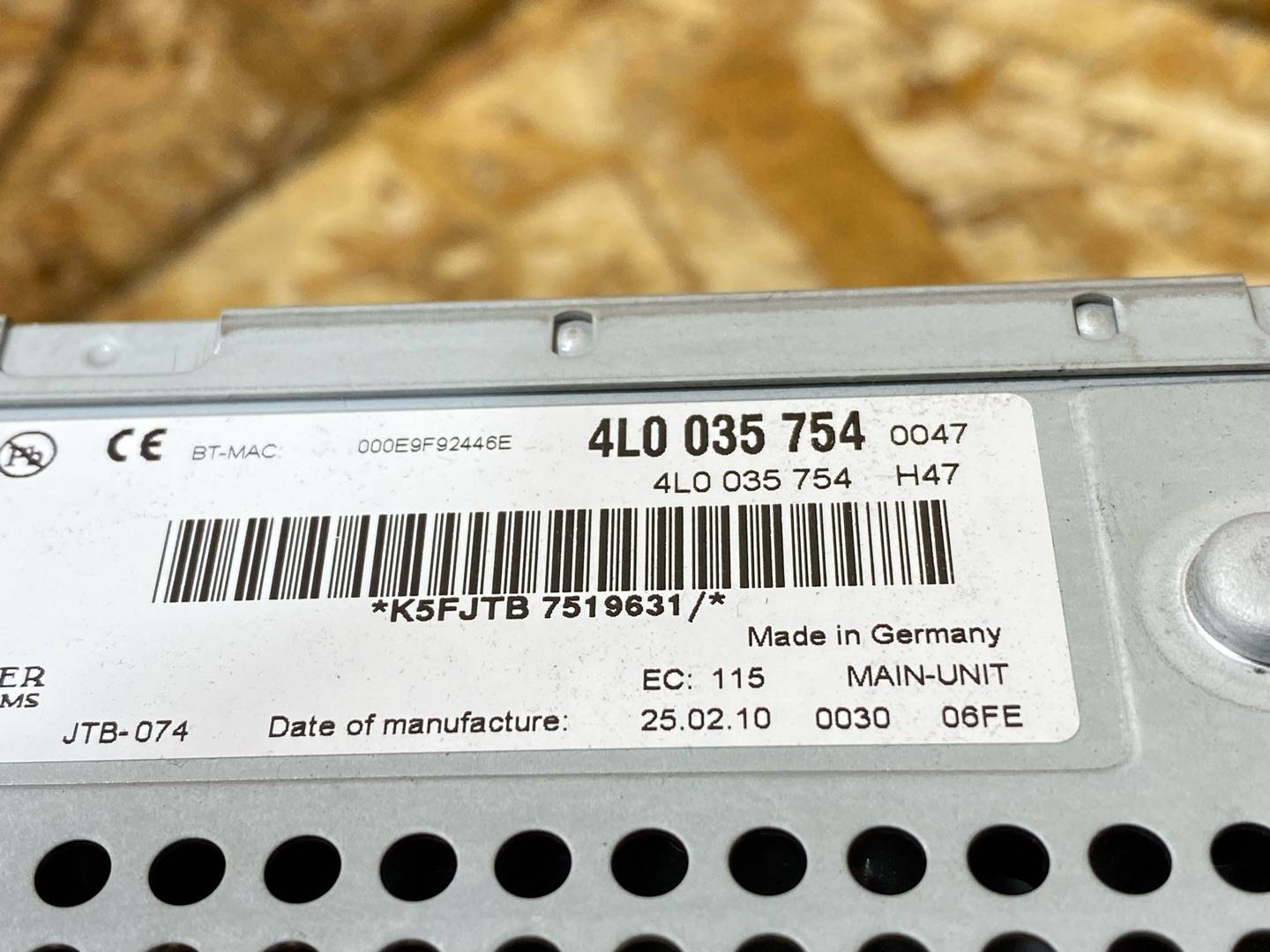 блок управления мультимедия Audi Q7 4L 2009, 3.0 л., дизель, 4L0035754 - фото №10