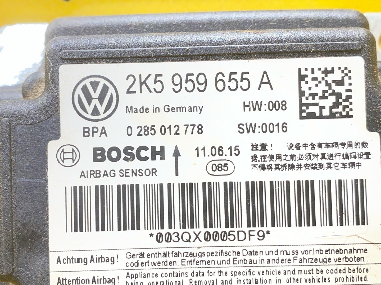 блок AirBag Volkswagen Caddy 4 поколение 2016, 1.4 л., бензин, 2K5959655A - фото №5
