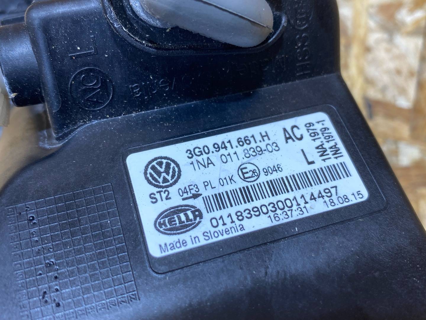 фара противотуманная левая Volkswagen Passat B8 2016, 2.0 л., дизель, 3G0941661H - фото №11