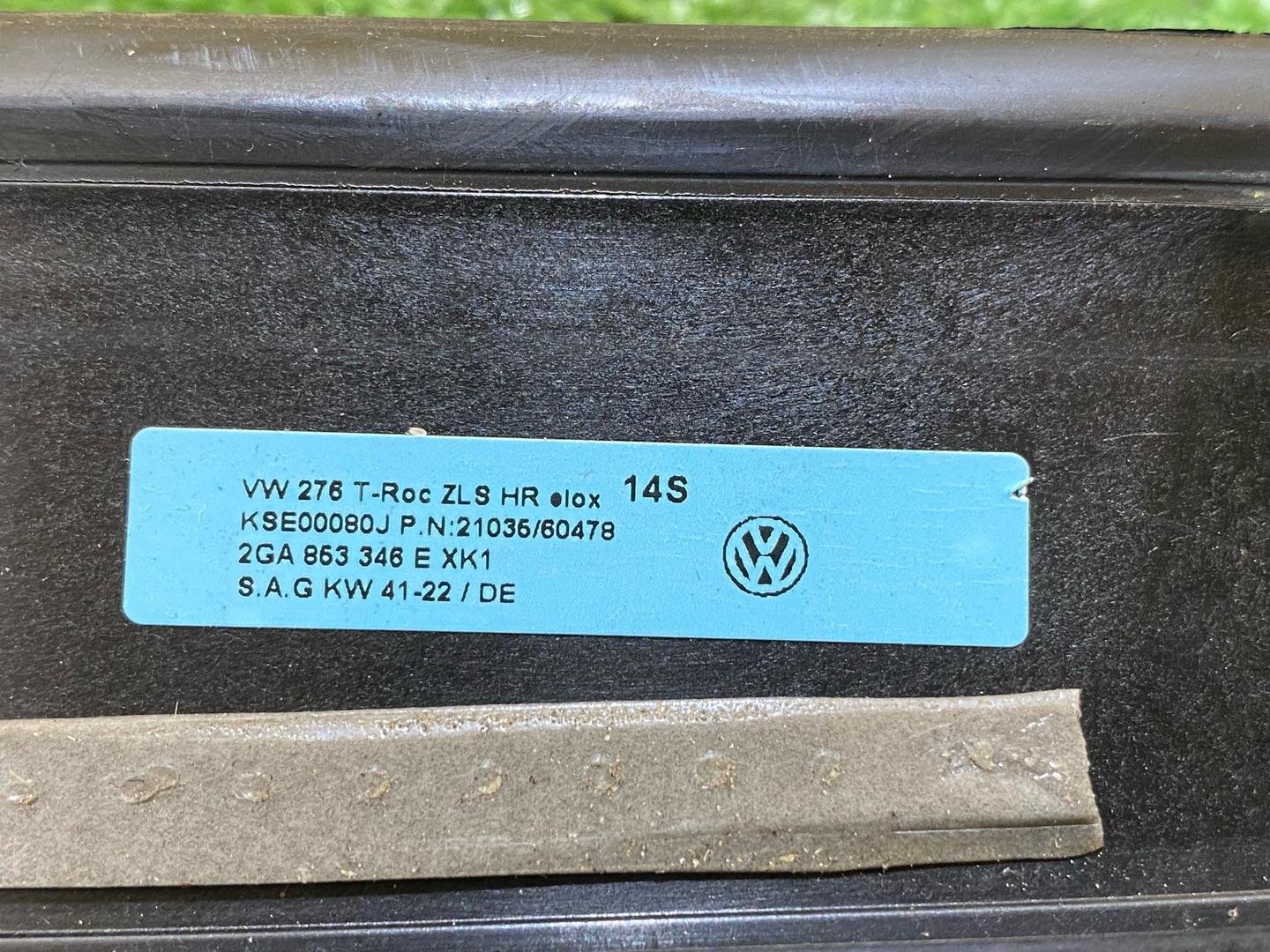 молдинг крыла Volkswagen T-Roc 1 поколение 2022, 2.0 л., бензин, 2GA853346F - фото №6