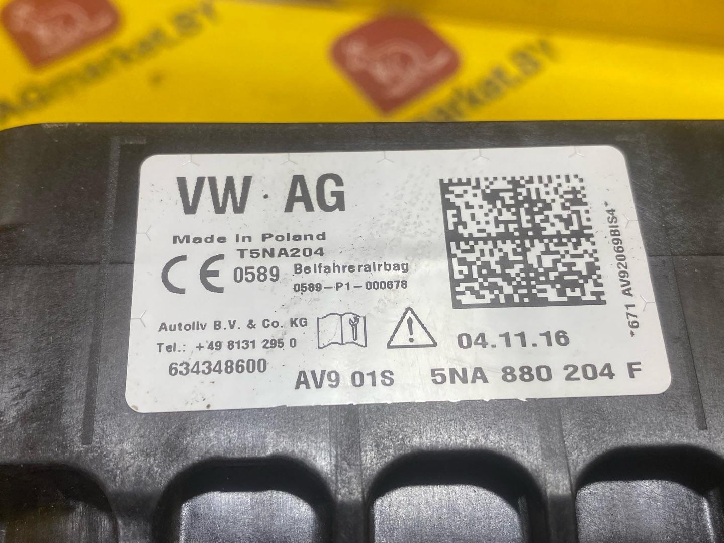 подушка безопасности пассажира Volkswagen Tiguan 2 поколение 2016, 2.0 л., бензин, 5NA880204F - фото №8