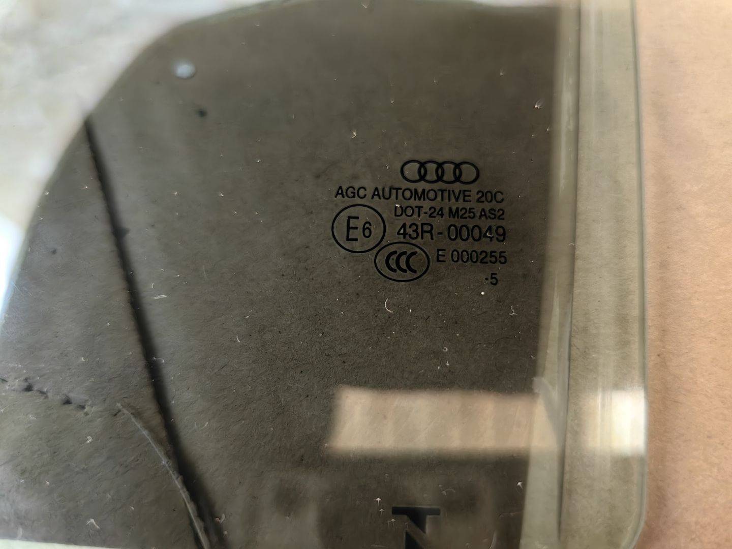стекло двери задней левой Audi Q7 4M 2016, 3.0 л., дизель, 4M0845025 - фото №5