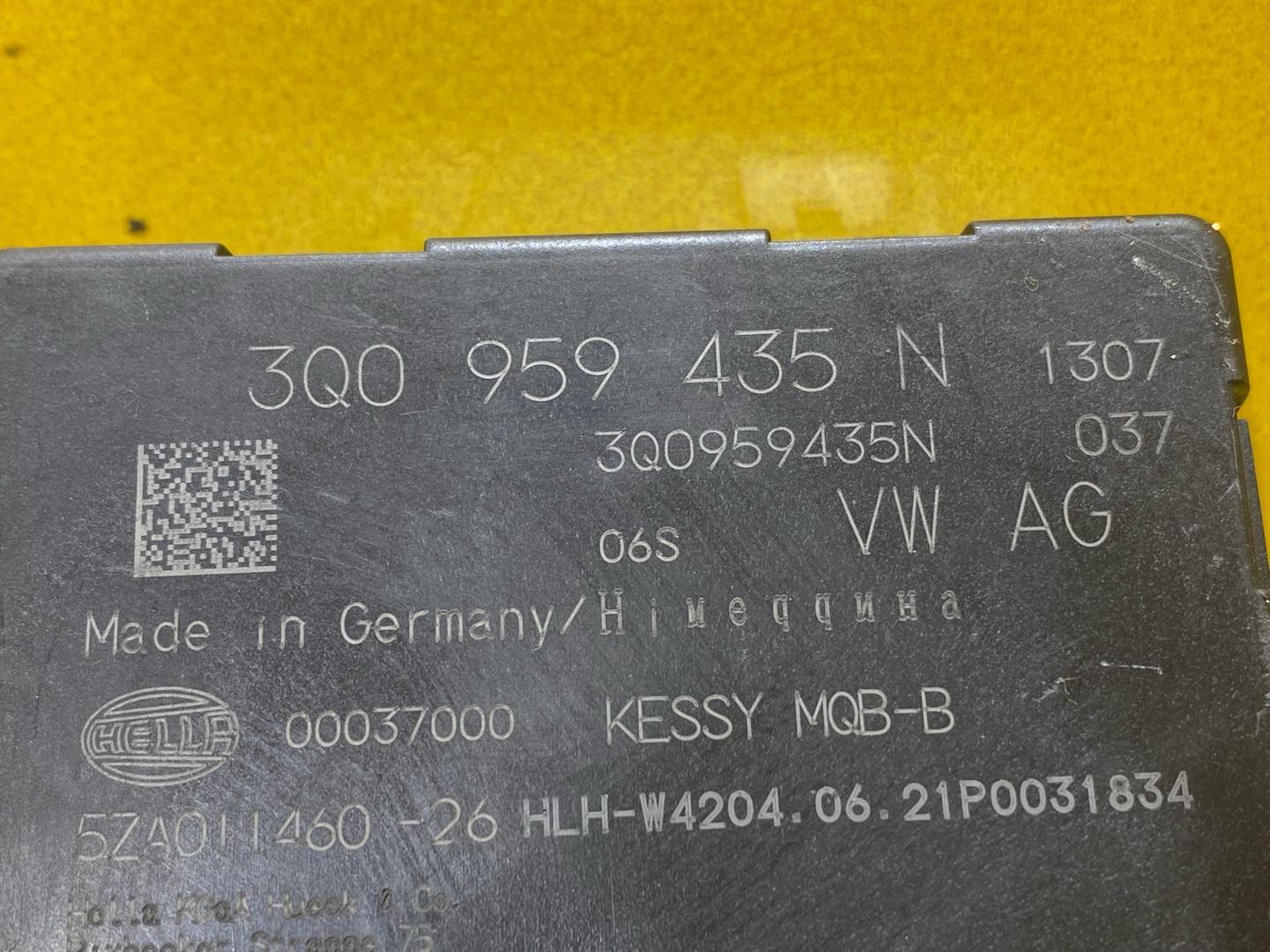 Блок управления бесключевым доступом Audi Q3 F3 2021, 2.0 л., бензин, 3Q0959435N - фото №5