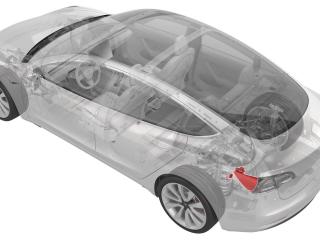 порт зарядный Tesla Model 3 1 поколение 2022, полный привод, 1476608-00-D, 1566302-00-A, 1488844-00-A