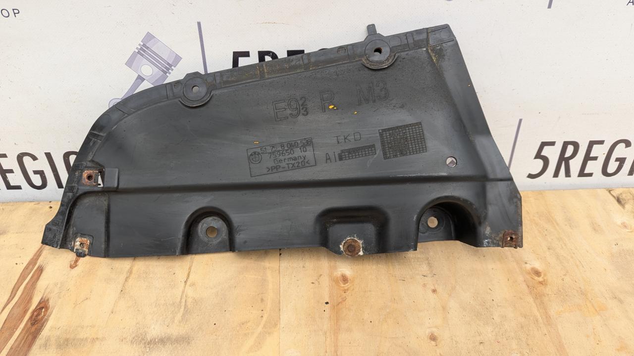 защита бампера заднего BMW M3 E92/E93 E92 2012, 4.0 л., S65 B40 A, бензин, робот, spacegrau metallic a52, купе, задний привод, правый руль, 51758040538, 8040538 - фото №1