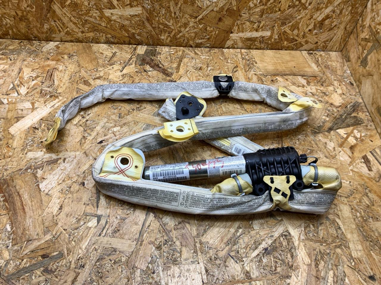 подушка безопасности боковая (шторка) BMW 3 серия E90/E91/E92/E93 E92 2007, 3.0 л., дизель, АКПП, купе, задний привод, правый руль, 7118312, 72127118312 - фото №1