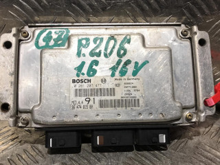 блок управления двигателем Peugeot 206 1 поколение 2003, 1.6 л., бензин, АКПП, универсал, 0261207477, 9647481580