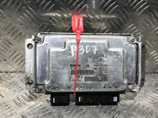 блок управления двигателем Peugeot 307 1 поколение 2003, 1.6 л., бензин, МКПП, 0261207477, 9650347980