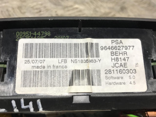 блок управления печки / климат-контроля Peugeot 307 1 поколение [рестайлинг] 2006, 1.6 л., бензин, МКПП, универсал, 9646627977, 281160303