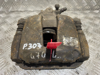 суппорт передний левый Peugeot 307 1 поколение 2003, 1.6 л., бензин, 5МКПП, синий, универсал, BOSCH