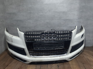бампер передний Audi Q7 4L (2005 - 2009), белый, 4L0807105EGRU, 4L0807437D