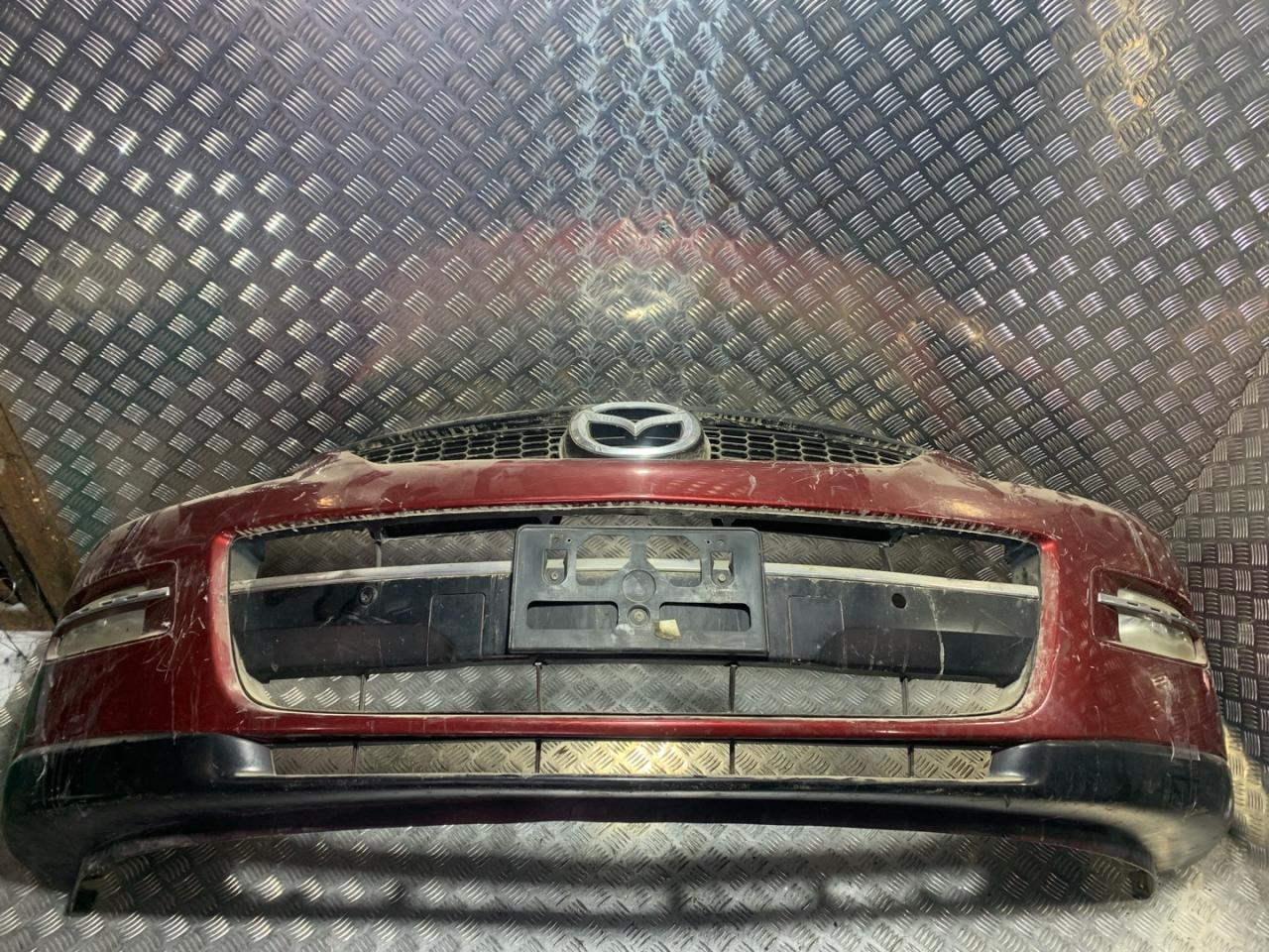 бампер передний Mazda CX-9 1 поколение TB (2007 - 2009), красный, TD1150031GAA, TD1150031HBB - фото №1