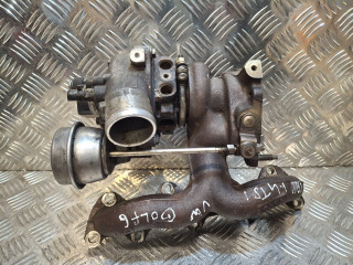 турбина Volkswagen Golf 6 поколение (2008 - 2012), 1.4 л., TSI, CAVD, бензин, 03C145701T, 03C145701B, 03C145701G, 03C145701K, 03C145701Q, 03C145702B, 03C145703A, 03C145702P