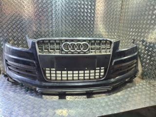 бампер передний Audi Q7 4L (2005 - 2009), черный, 4L0807061A, 4L0807437