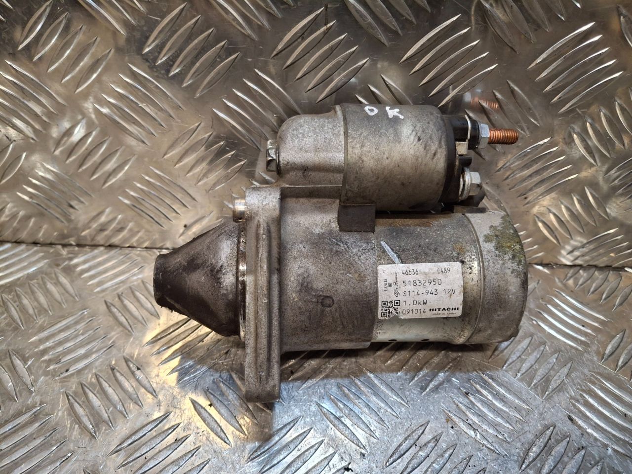 стартер Fiat Punto 3 поколение (2005 - 2012), 1.4 л., 350 A1.000, бензин, 55193356, 46813058, 46813064, 46816793, 46816973, 51772325, 51812501, 51832950, 51832951, 51832952, 51890631, 51890632, 55192483, 55193355, 63280042, 63280044, 71722351, 71784019, 71784985, 71785105, 71789051, 71789435 - фото №1