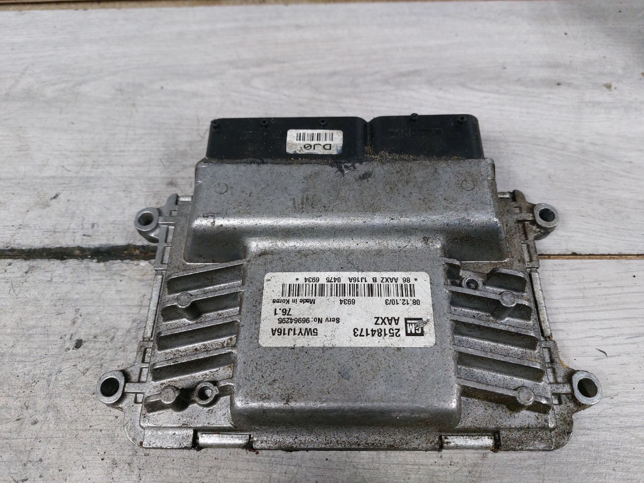 блок управления двигателем Chevrolet Cruze 1 поколение (2009 - 2012), 1.8 л., F18D4, бензин, 96964295, 25184173 - фото №1