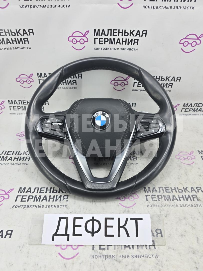 руль BMW 5 серия G30/G31 G30 2017, 2.0 л., B48 B20 A, бензин, АКПП, b65 jatoba brown metallic, седан, задний привод, правый руль, BE45293, 32306884007, 6884007, 32306876837, 6876837 - фото №1