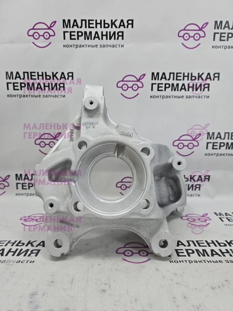 кулак поворотный правый BMW X1 F48 2016, 2.0 л., B47 C20 A, дизель, АКПП, alpinweiss 3 (300), передний привод, правый руль, 31216876646, 6876646, 31216870838, 6870838, 31216850420, 6850420 - фото №1