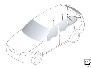 стекло двери передней правой BMW X5 F15 (2013 - 2018), 3.0 л., N57 D30 A, дизель, АКПП, 51337283502, 7283502