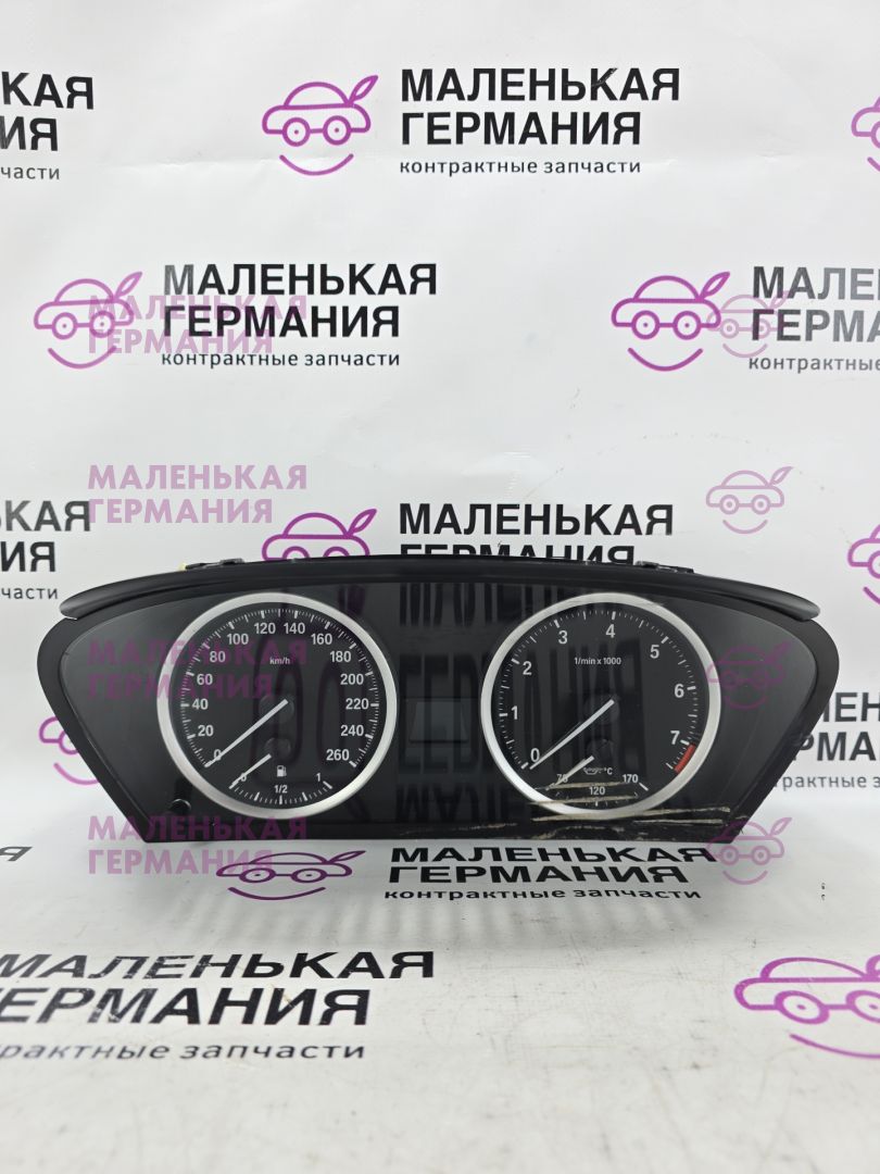 щиток приборов (приборная панель) BMW X6 E71/E72 E71 2009, 3.0 л., N54 B30 A, бензин, серебро, правый руль, 62119218652, 6976284, 755690955, 62109236837, 9236837 - фото №1