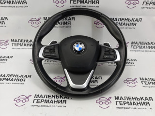 руль BMW X1 F48 2017, 2.0 л., B48 A20 B, бензин, АКПП, alpinweiss 3 (300), полный привод, правый руль, 32306860363, 6860363, 32306871213, 6871213, 32306860361, 6860361, 32306992389, 6992389