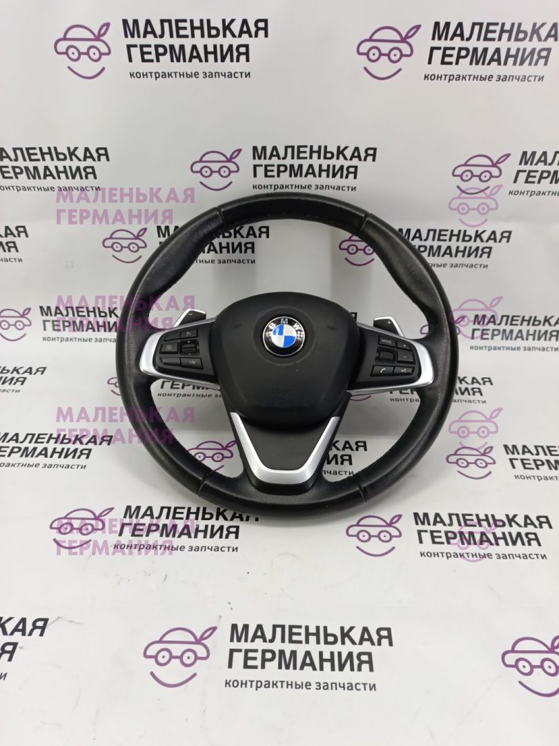 руль BMW X1 F48 2017, 2.0 л., B48 A20 B, бензин, АКПП, alpinweiss 3 (300), полный привод, правый руль, 32306860363, 6860363, 32306871213, 6871213, 32306860361, 6860361, 32306992389, 6992389 - фото №1