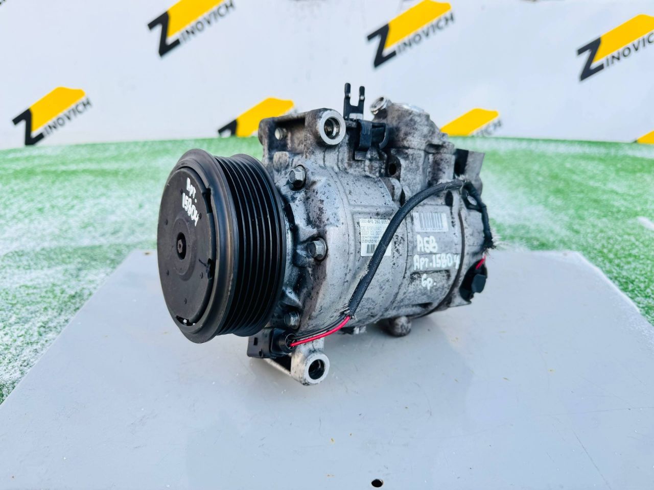 компрессор кондиционера Audi A4 B7 (2004 - 2009), 3.0 л., ASB, дизель, 6SEU14C, 4F0260805S - фото №1