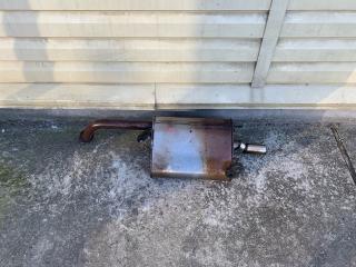 банка глушителя задняя Chevrolet Lacetti 1 поколение J200 2012, 1.6 л., F16D3, бензин, МКПП, хетчбэк 5 дв., передний привод, правый руль, 96553620, 96553617