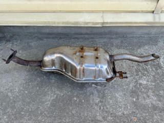 глушитель Kia Rio 2 поколение [рестайлинг] JB 2009, 1.4 л., G4EE, бензин, МКПП, белый ud - clear white, седан, передний привод, 287301G400