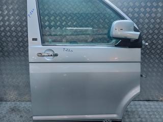 дверь передняя правая Volkswagen Transporter T5 2006, 2.5 л., TDi, AXD, дизель, робот, серебристый, микроавтобус, передний привод, правый руль