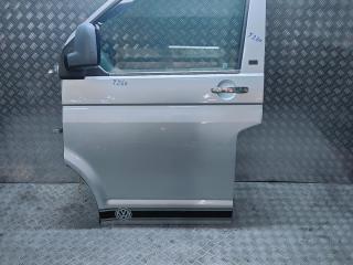 дверь передняя левая Volkswagen Transporter T5 2006, 2.5 л., TDi, AXD, дизель, робот, серебристый, микроавтобус, передний привод, правый руль