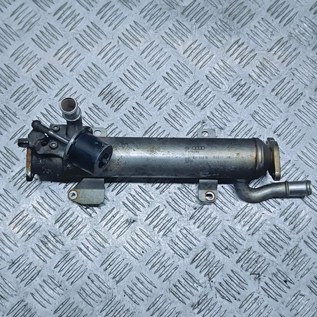 охладитель EGR / Радиатор EGR Volkswagen Passat B6 2009, 2.0 л., TDi, CBAA, дизель, 6МКПП, серебристый, седан, передний привод, правый руль, 03L131512B - фото №1