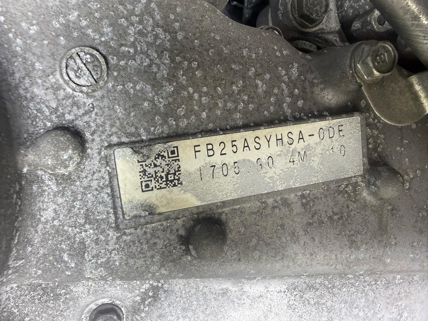 Двигатель Subaru Legacy BRM FB25A 2012 (контракт)Марка: SubaruМодель: LegacyГод: 2012Кузов: BRMДвигатель: FB25AНомер и производитель: FB25A SubaruКросс-номера: FB25,  FB25AМаркировка: FB25Привезен из Японии. FB25A