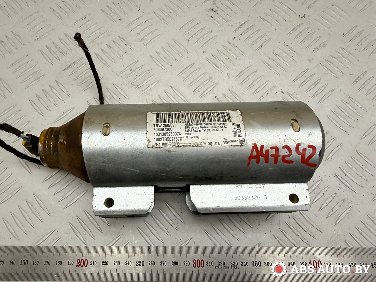 подушка безопасности пассажира Volkswagen Multivan T5 (2003 - 2009), 2.5 л., дизель, микроавтобус, 30338326B, 7H1880202C, 30339730C - фото №1