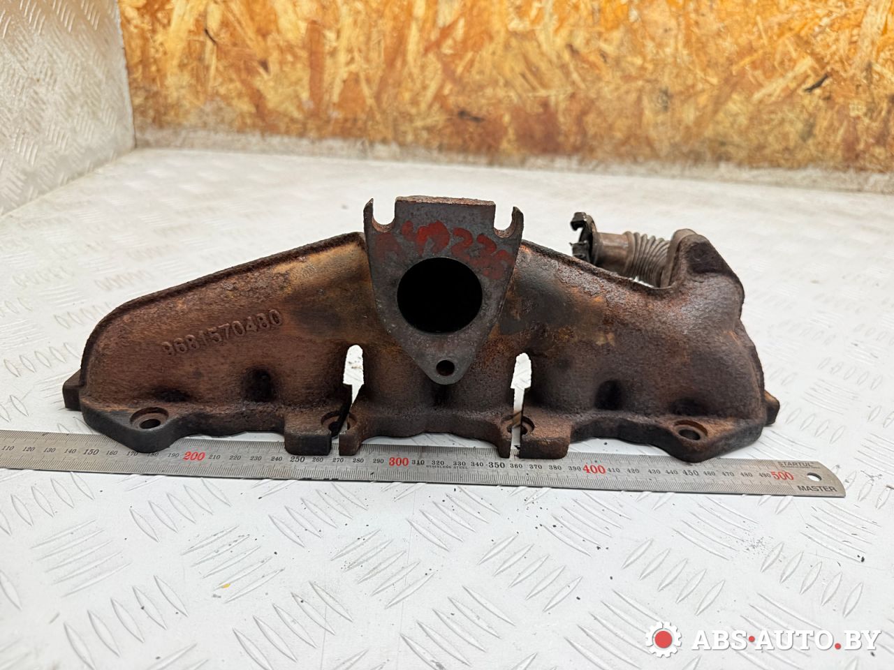 коллектор выпускной Citroen C4 Picasso 1 поколение 2007, 2.0 л., RHJ (DW10BTED4), дизель, МКПП, передний привод, 9681570480, 0341H8 - фото №1