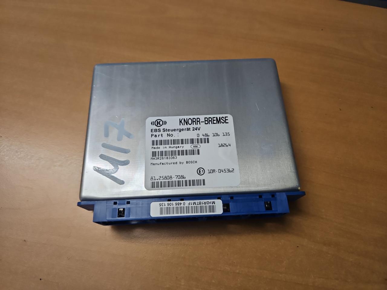 блок управления EBS MAN TGX 1 поколение 2018, 12.4 л., D 2676 LF 52, дизель, АКПП, белый, правый руль, 81258087077, 0486106135, 81258087086, 81258087078 - фото №1