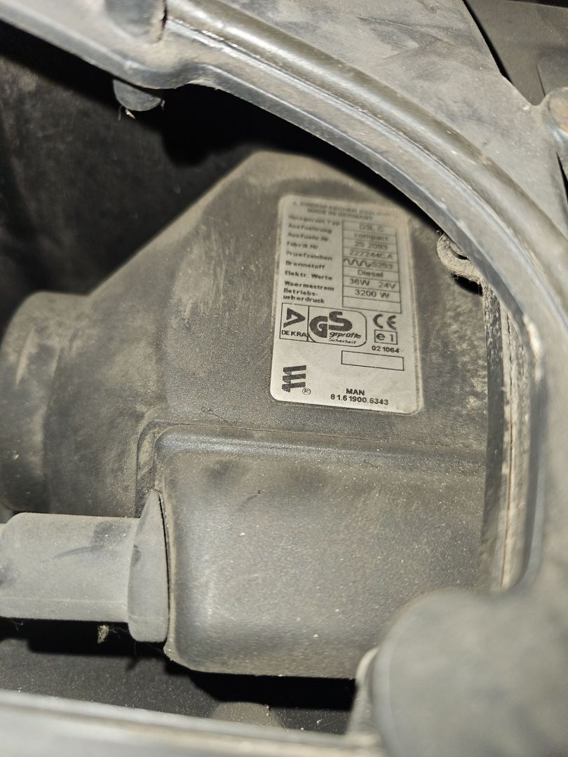 автономный отопитель (Webasto) MAN TGA 1 поколение 2005, 81619006404, 337649CA, D4S - фото №1